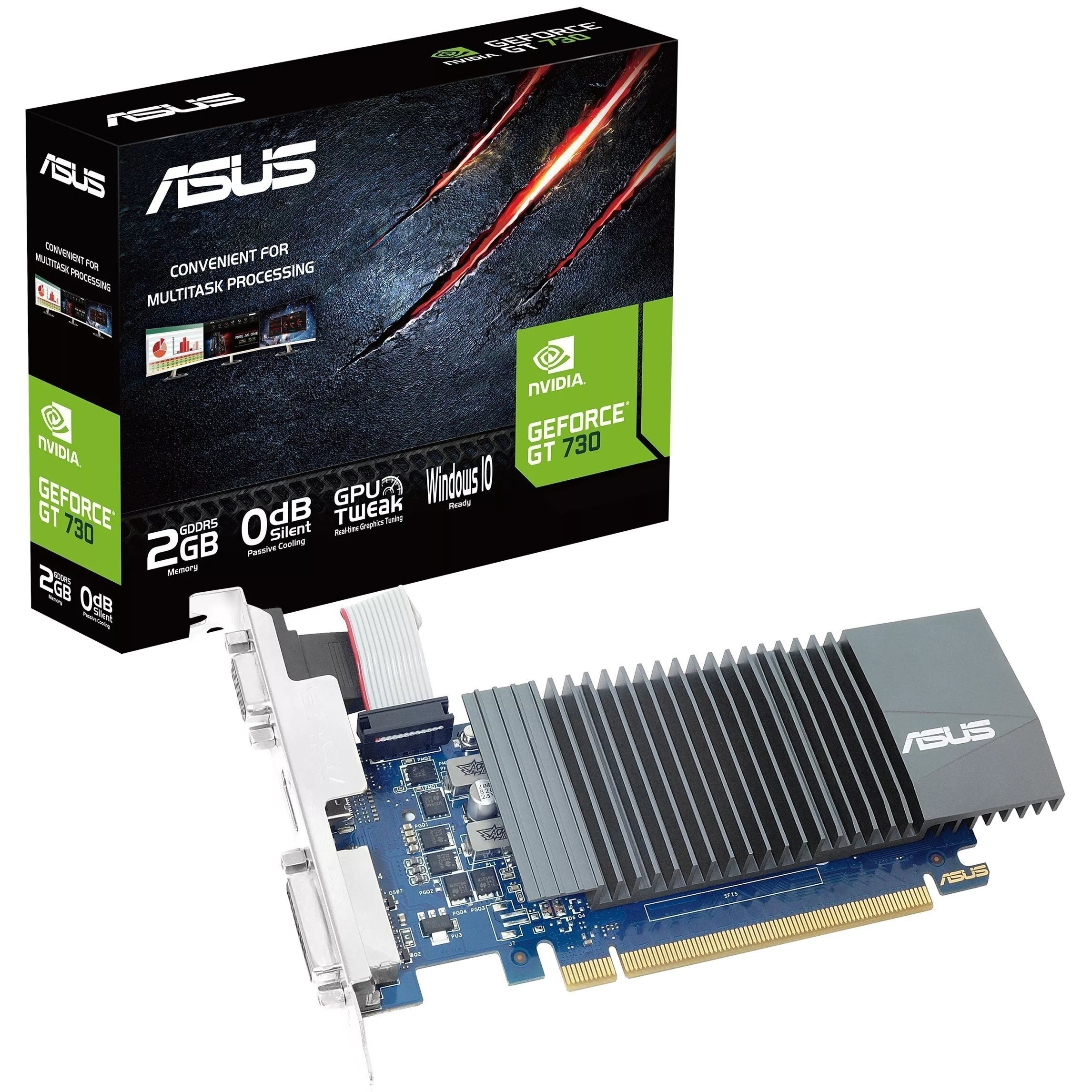 Видеокарта ASUS GeForce GT730 2GB DDR5 Silent loe (GT730-SL-2GD5-BRK-E) фото 1