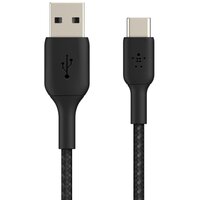 Кабель Belkin USB-A - USB-С, BRAIDED, 1m, black