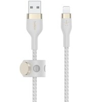 Кабель Belkin USB-A – Lightning 1м силіконовий плетений White (CAA010BT1MWH)