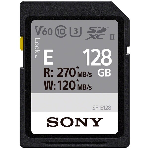 

Карта памяти Sony SDXC 128GB C10 UHS-II U3 V60 R270/W120MB/s Entry (SFE128.ET4)