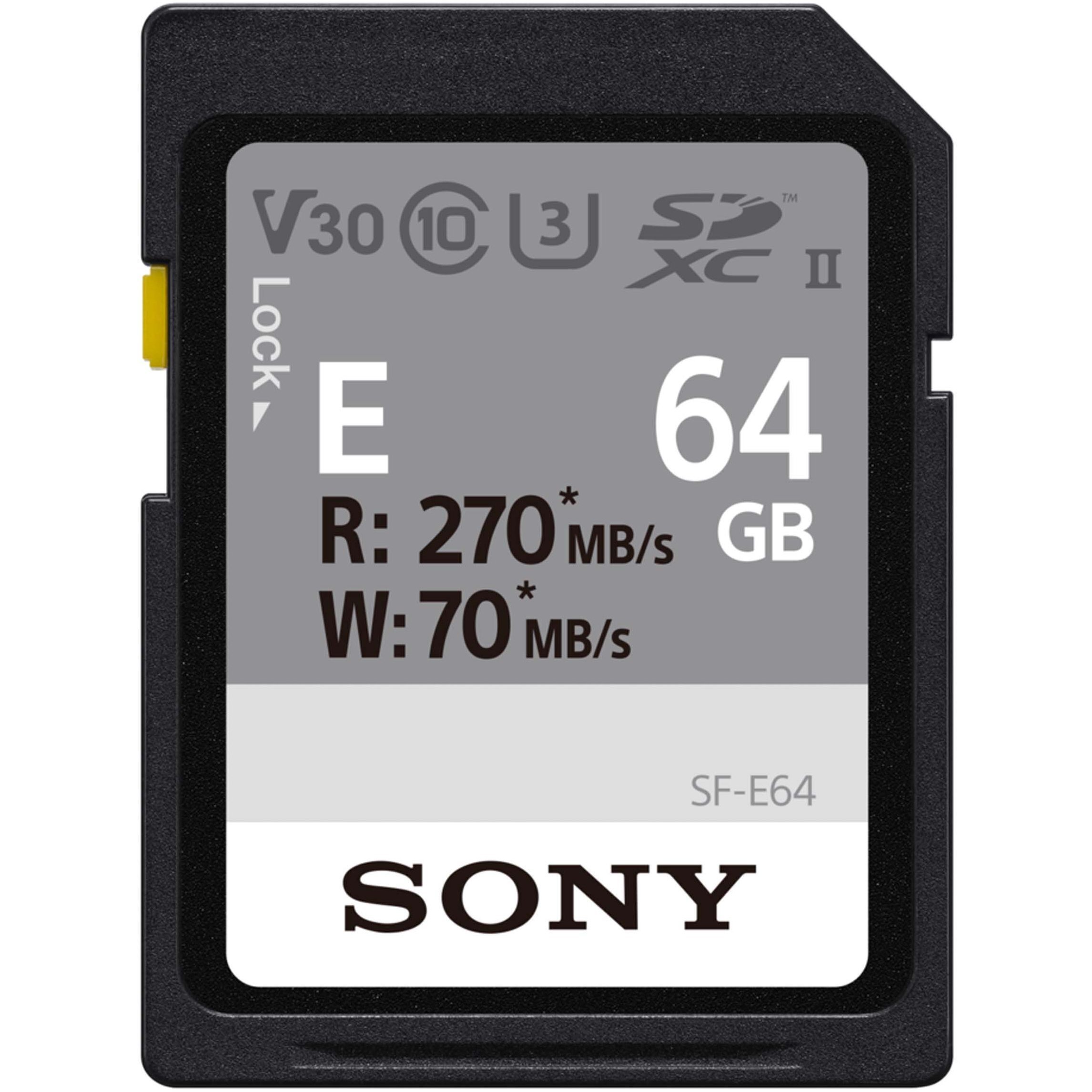 Карта памяти Sony 64GB SDXC C10 UHS-II U3 V30 R270/W70MB/s Entry (SFE64.ET4) фото 1