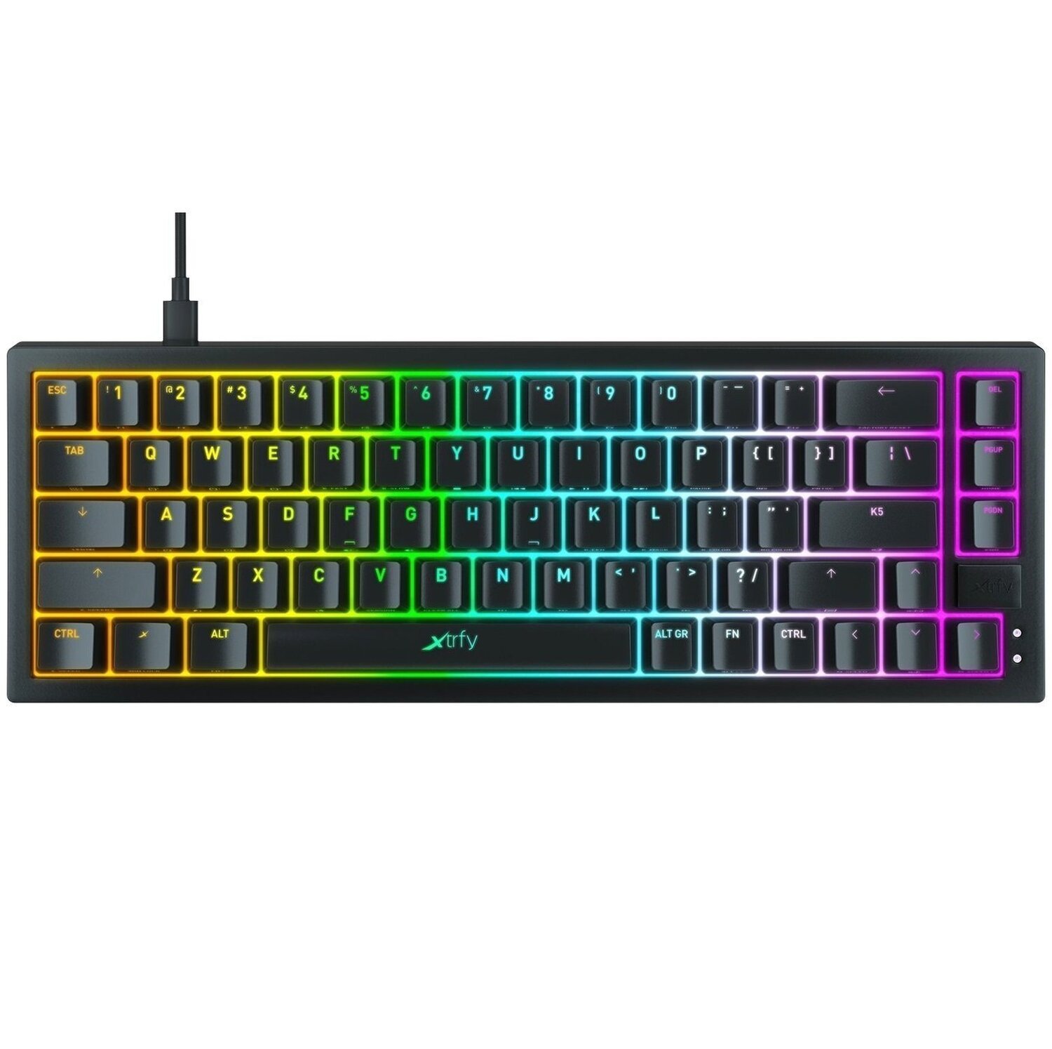 Компактна механічна клавіатура Xtrfy K5 RGB Black, UA (K5-RGB-CPT-BLACK-R-UKR)фото