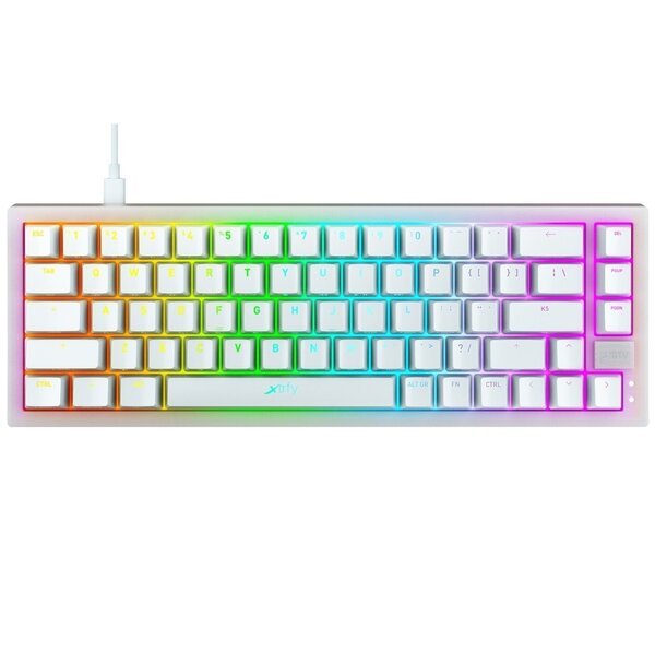 Игровая клавиатура Xtrfy K5 RGB Transparent white, UA