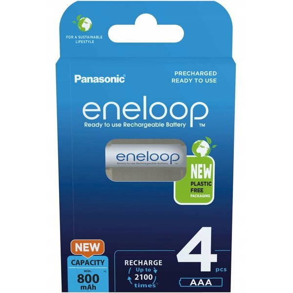 

Аккумулятор Panasonic Eneloop NI-MH AAA 800 мАч, 4 шт. (BK-4MCDE/4BE)