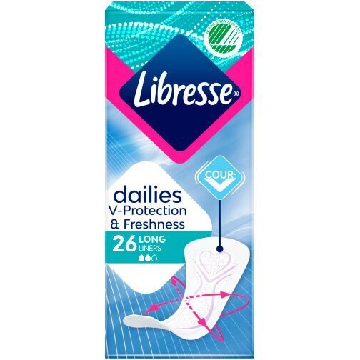 Гигиенические прокладки Libresse Daily Fresh Plus Long 26 шт.