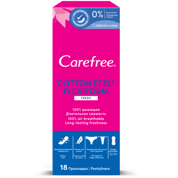

Прокладки гигиенические Carefree Flexi Form Fresh