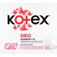 Прокладки гігієнічні Kotex щоденні Normal Plus Deo 56 шт.