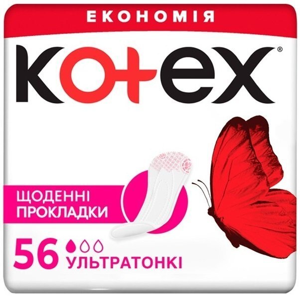 Гигиенические прокладки Kotex ежедневные Ultra Slim 56 Flat фото 