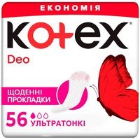 Гигиенические прокладки Kotex ежедневные Ultra Slim Deo 56 шт.