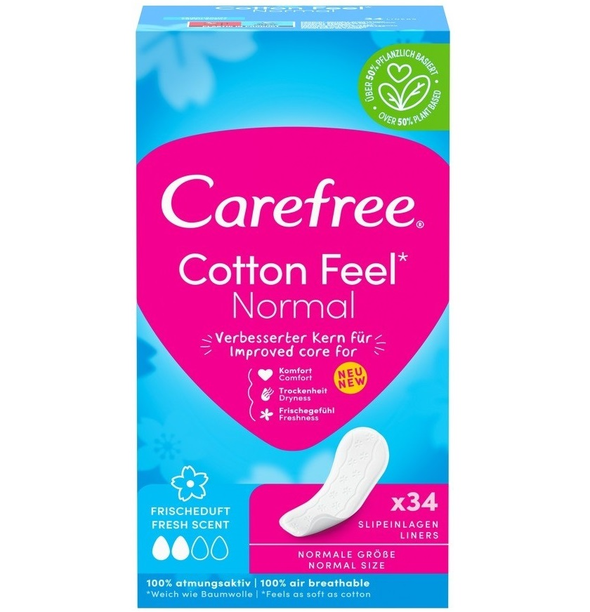 Прокладки гігієнічні Carefree with Cotton extract freshфото