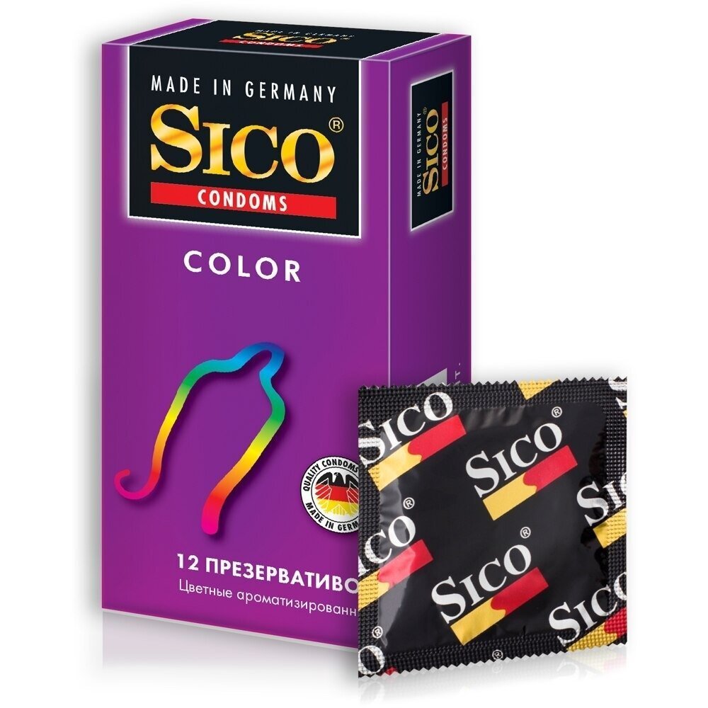 Презервативи латексні SICO Color кольорові ароматизовані №12фото