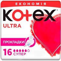 Прокладки гігієнічні Kotex Ultra Dry Super Duo 16 шт.