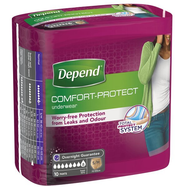 Впитывающее нижнее белье Depend для женщин S/M 10шт