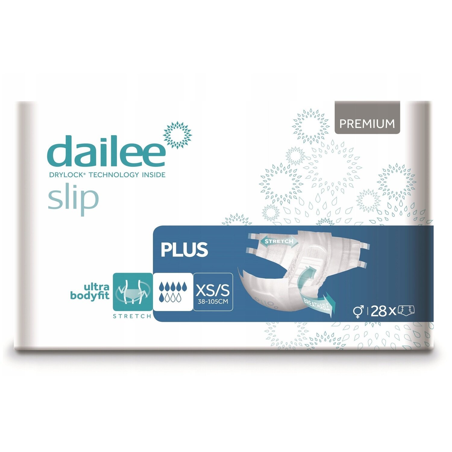 Подгузники для взрослых DAILEE Slip Premium XS/S ,28 шт. фото 