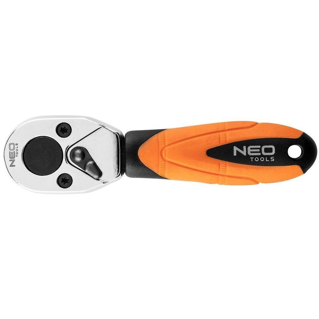 Ключ-трещотка Neo Tools, 1/4&quot;, 105 мм, CrV, 48 зубцов (08-512) фото 