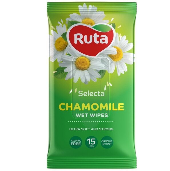 

Салфетки влажные Ruta Selecta Chamomile 15шт