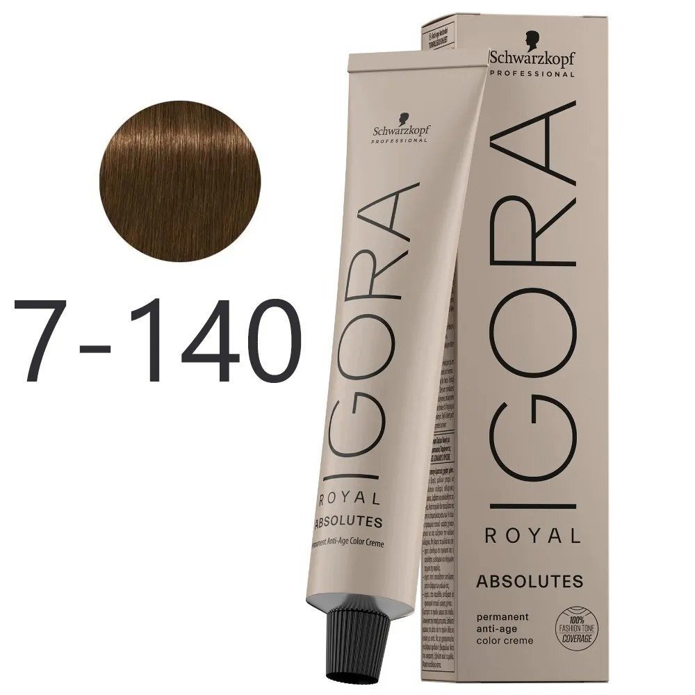 Краска для седых волос IGORA ROYAL Absolutes 60 мл 7-140 фото 
