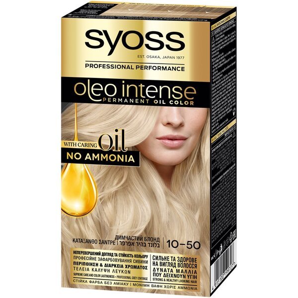 

Устойчивая крем-краска SYOSS Oleo Intense 10-50 Дымчатый блонд 115мл
