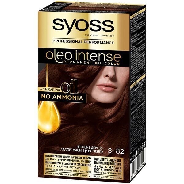 

Устойчивая крем-краска SYOSS Oleo Intense 3-82 Красное дерево 115мл
