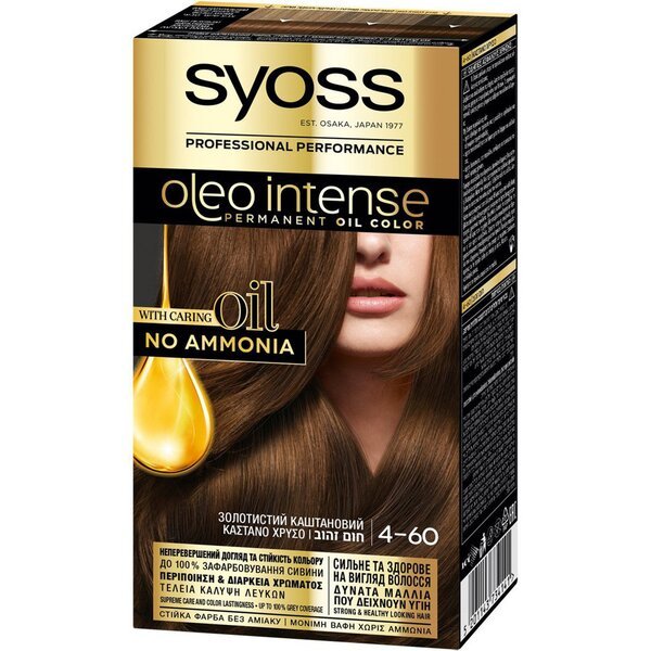 

Устойчивая крем-краска SYOSS Oleo Intense 4-60 Золотистый Каштановый 115мл