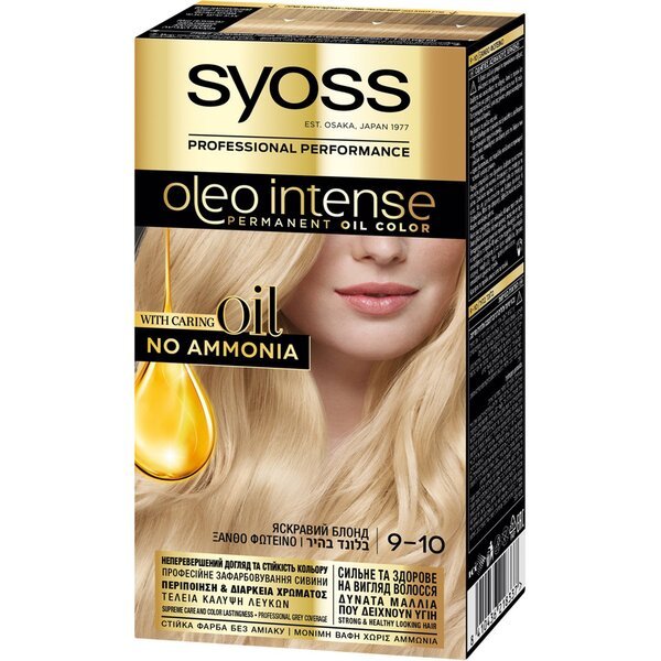 

Устойчивая крем-краска SYOSS Oleo Intense 9-10 Яркий блонд 115мл