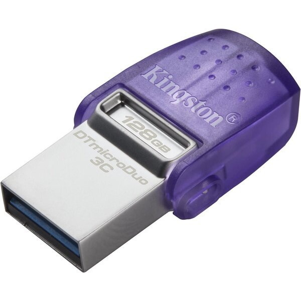 Акція на Накопитель USB 3.2 Kingston 128GBGen1 + Type-C DT microDuo 3C R200MB/s (DTDUO3CG3/128GB) від MOYO