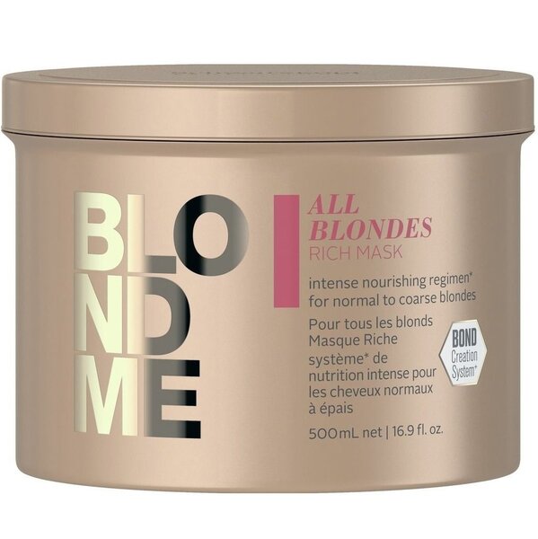 

Маска Насыщенный уход для всех типов осветленных волос BLONDME 500мл