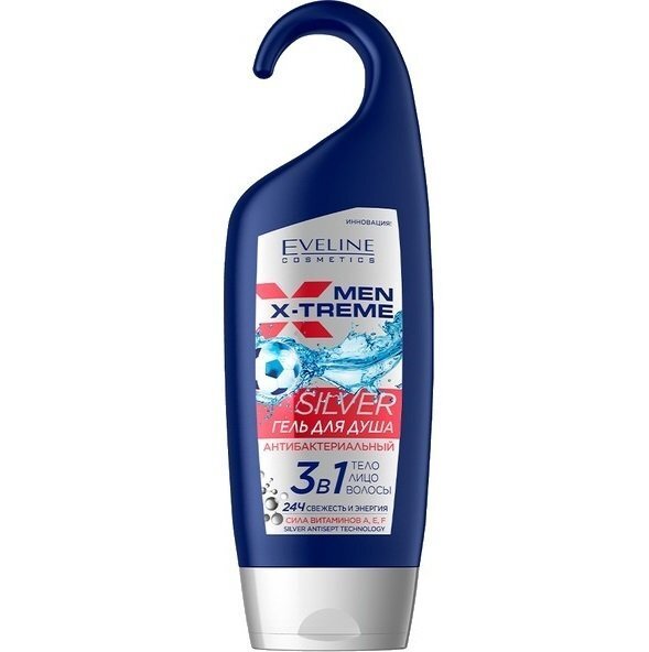 

Гель для душа 3в1 Eveline Men X-treme Silver антибактериальный 250 мл