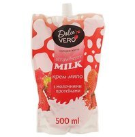 Крем-мыло жидкое Dolce Vero Клубничное молоко 500мл