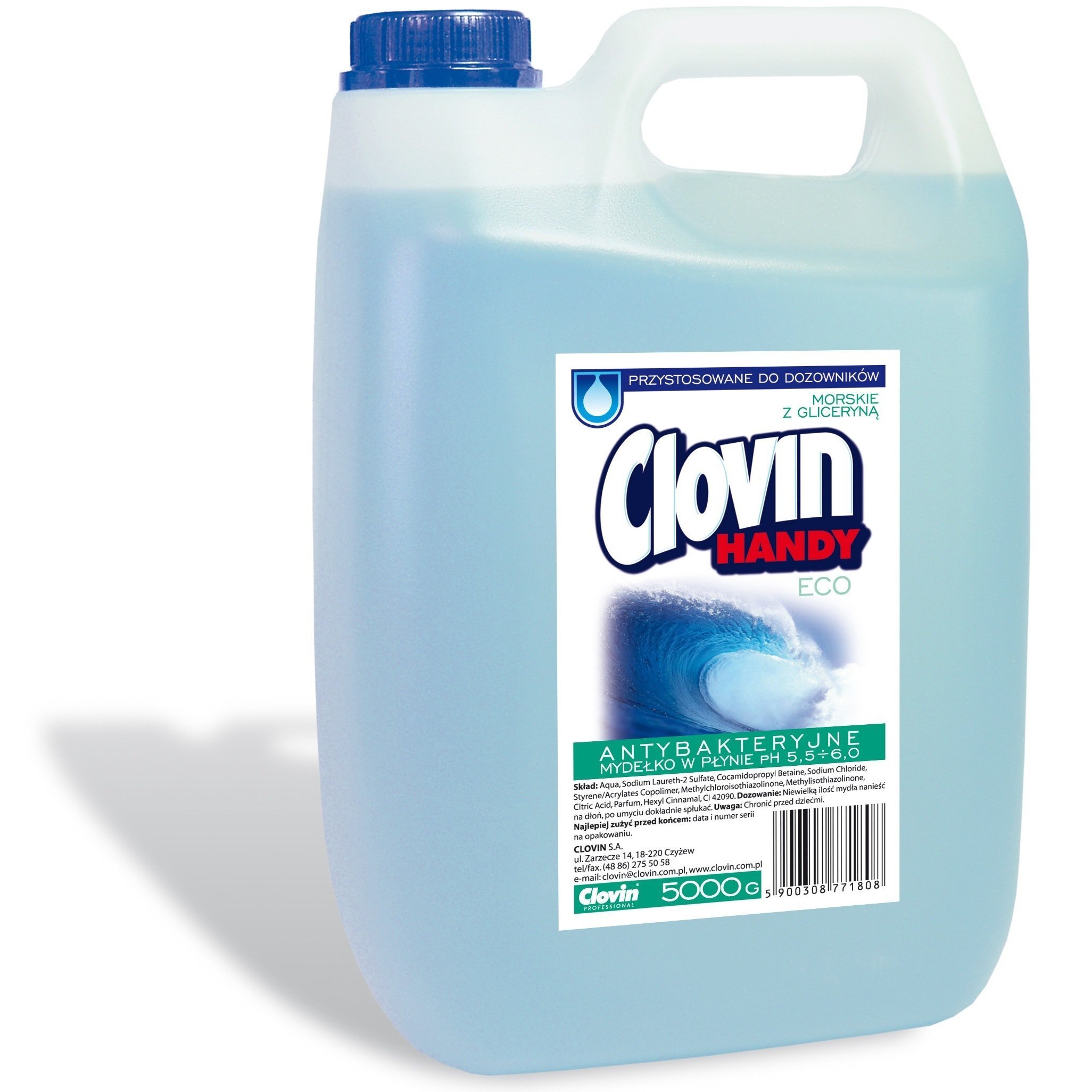 Жидкое мыло Clovin Handy Morskie с глицерином 5 л фото 1