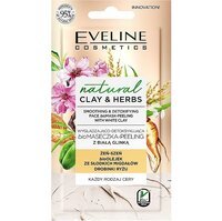 Eveline Cosmetics Разглаживающая bioмаска-пилинг с детокс-эффектом белая глина серии natural clay & herbs, 8 мл