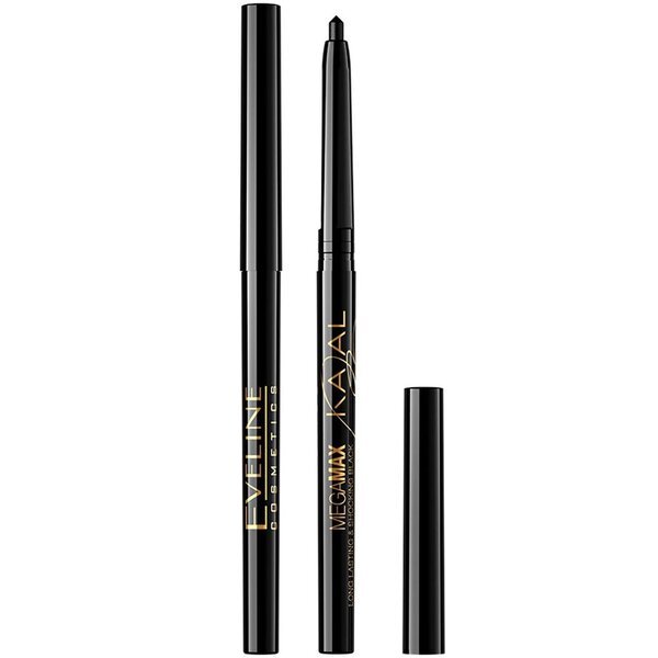 

Eveline Cosmetics Карандаш автомат для глаз mega max kajal черный