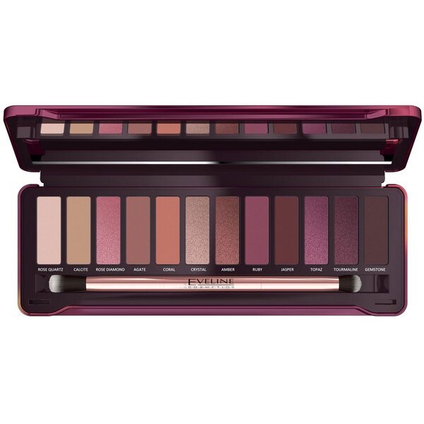 

Eveline Cosmetics Палетка теней для век серии ruby ​​glamour – 12 тонов 12 гр.