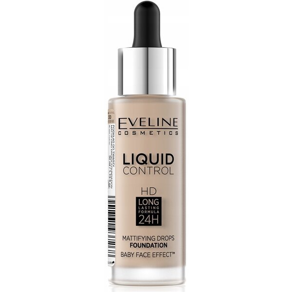 

Eveline Cosmetics Liquid control: инновационная жидкая тональная основа №010 - light beige 32 мл