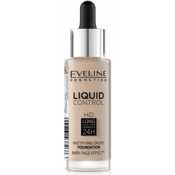 

Eveline Cosmetics Liquid control: инновационное жидкое тональное основание №020 - rose beige 32 мл