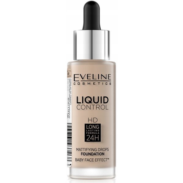 

Eveline Cosmetics Liquid control: инновационная жидкая тональная основа №030 - sand beige 32 мл