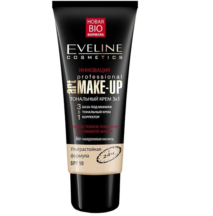 Eveline Cosmetics Тональный крем professional Art make-up 3в1натуральный фото 