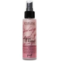 Eveline Cosmetics Aqua miracle - спрей-мост для лица 4в1 - ​​pink серии glow&go!, 110 мл