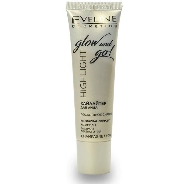 Eveline Cosmetics Хайлайтер для обличчя – champagne glow серії highlight glow and go! 20млфото1