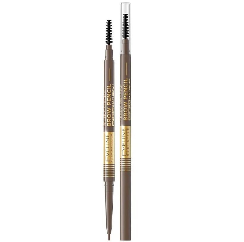 Eveline Cosmetics Водостойкий карандаш для бровей №02 soft brown серии micro precise brow pencil фото 1