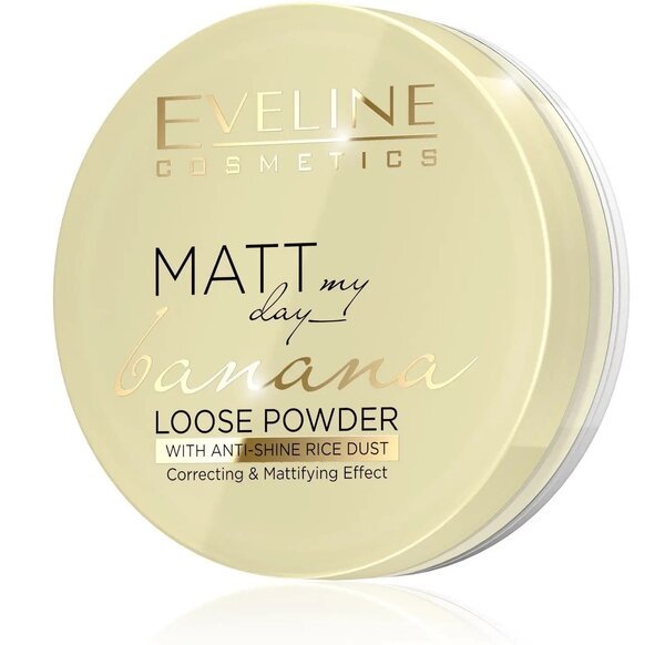 

Eveline Cosmetics MATT MY DAY LOOSE POWDER: Транспорентная матирующая пудра - BANANA 6 гр.