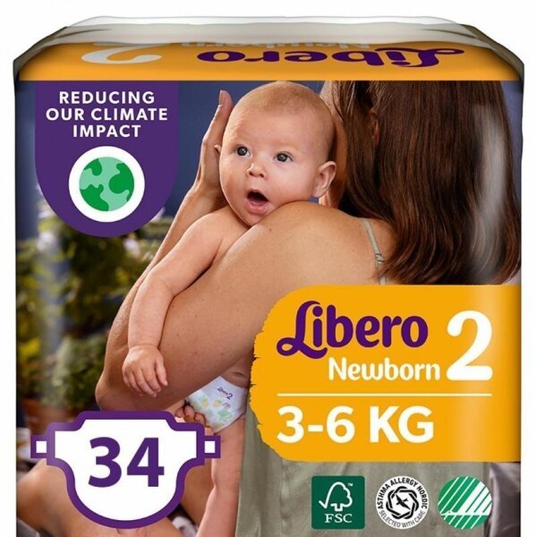 

Подгузник детский Libero Newborn 2 34шт