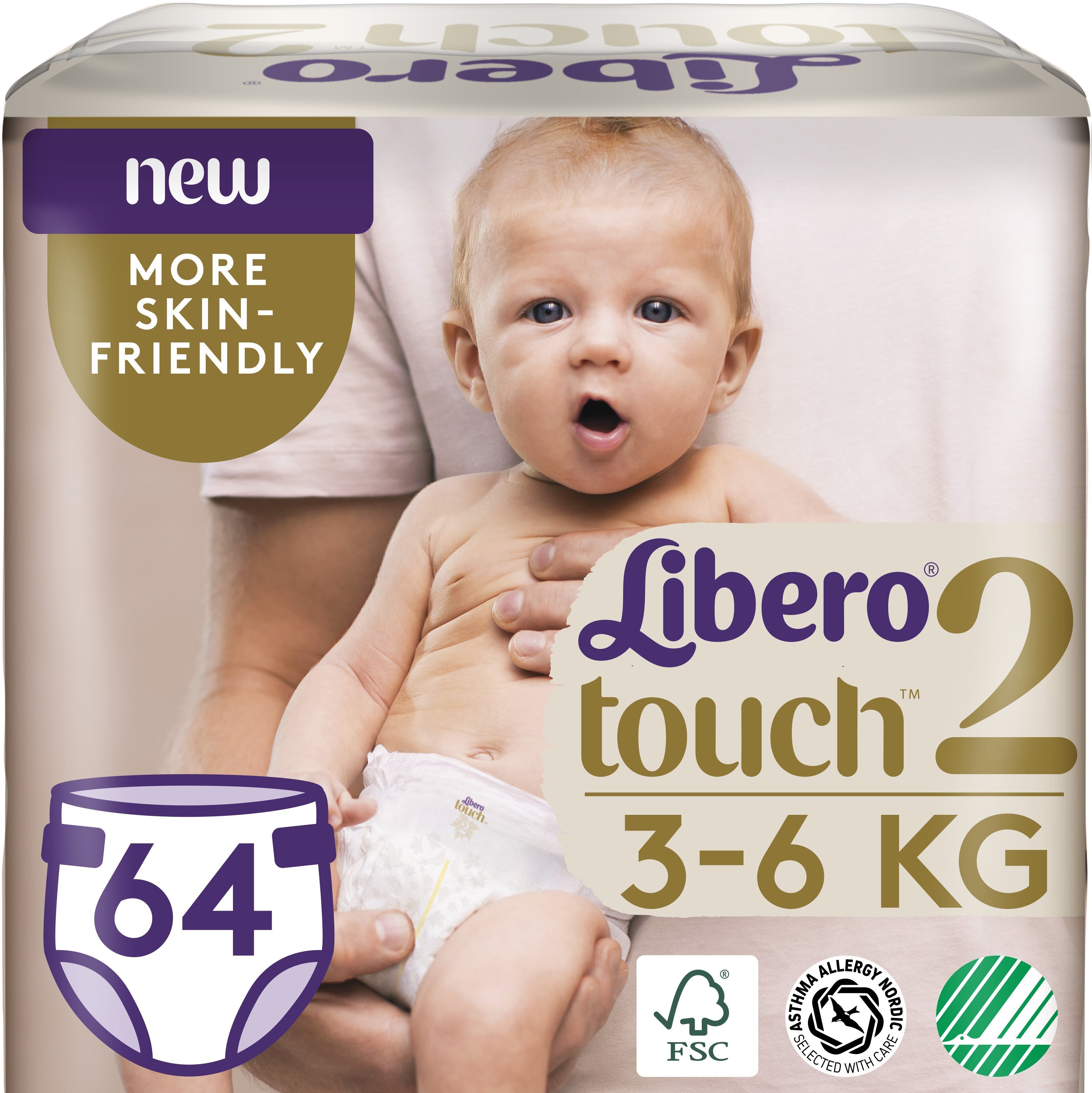 Підгузки дитячі Libero Touch 2 64штфото1