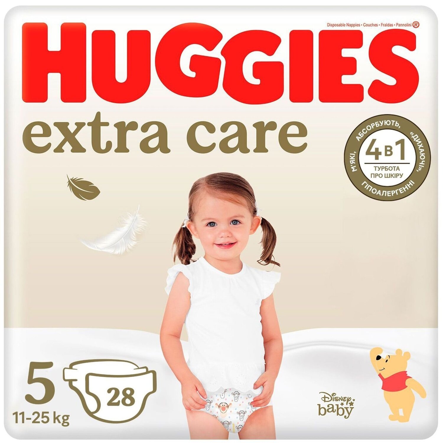 Підгузки Huggies Extra Care 5 11-25кг 28штфото