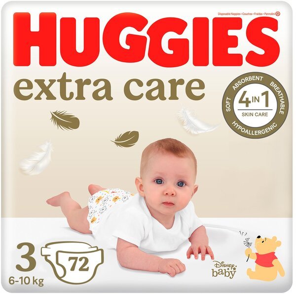 Акція на Подгузники Huggies Extra Care Mega 3 6-10кг 72шт від MOYO