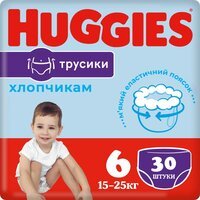 Трусики-подгузники Huggies Pants 6 (15-25кг) Jumbo для мальчиков 30 шт