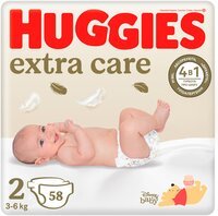 Подгузники Huggies Extra Care 2 3-6кг 58шт