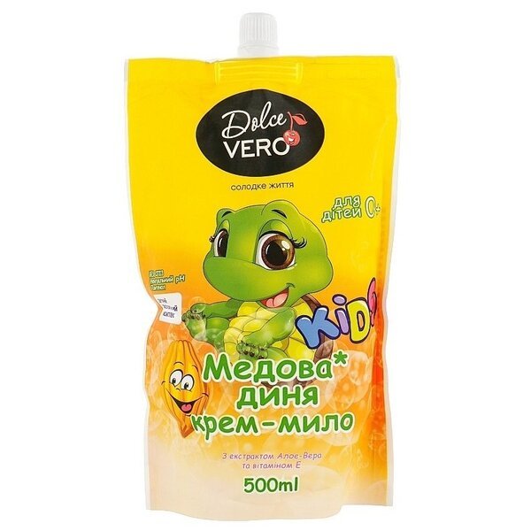 

Крем-мыло жидкое детское Dolce Vero Медовая дыня дойпак 500мл