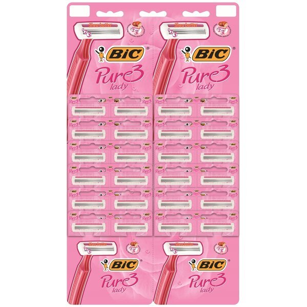 

Бритва без сменных картриджей Bic Pure 3 Lady Pink 24шт