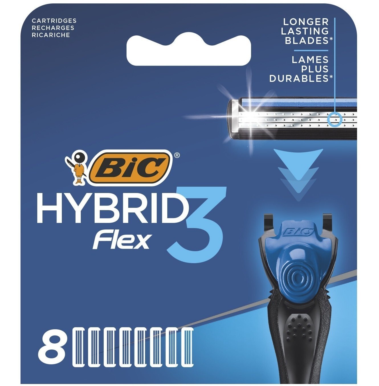 Сменные картриджи Bic Flex 3 Hybrid 8шт фото 1